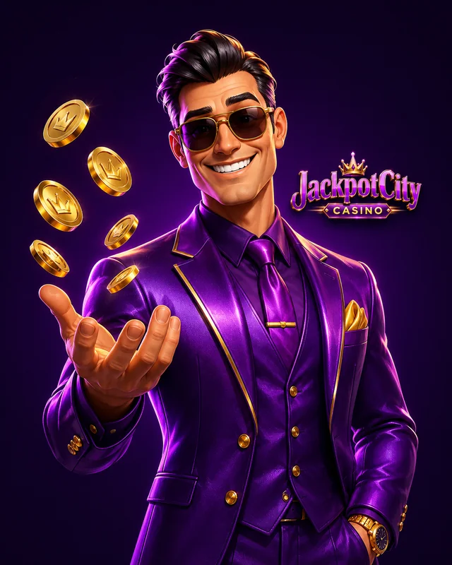 JackpotCity mascot artwork